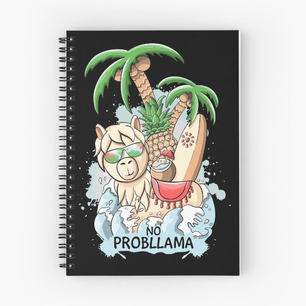Aperçu de l'œuvre Funny Lama No Probllama Alpaga Amoureux des animaux No Problem Cute Lama créée et vendue par Lambo-Designs.
