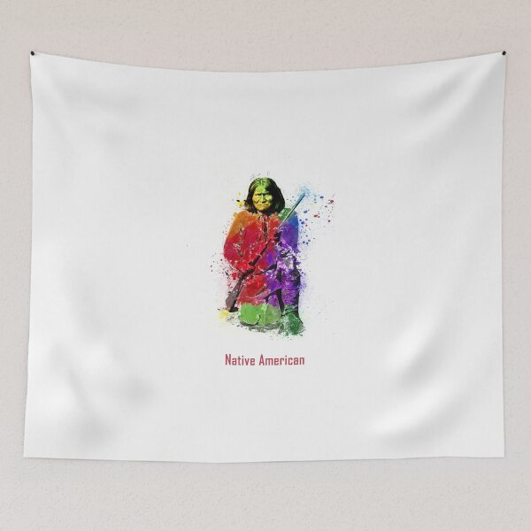 Artikelvorschau, Indianer amerikanischer Abstammung amerikanischer Herkunft Wand-Kunst-Dekor-Farben-Poster buntes Geschenk entworfen und verkauft von Rockwpapart.