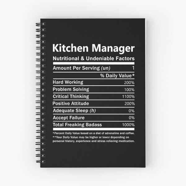 Item preview, Kitchen Manager T Shirt - Nutritional And Undeniable Factors Gift Item Tee designed and sold by arlinasdua.