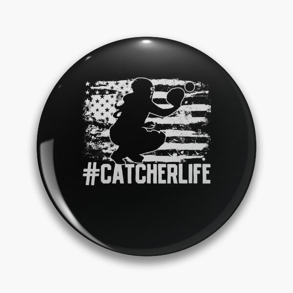 Item preview, Catcher American Flag Softball Player Vintage designed and sold by CreativeGiftShp.
