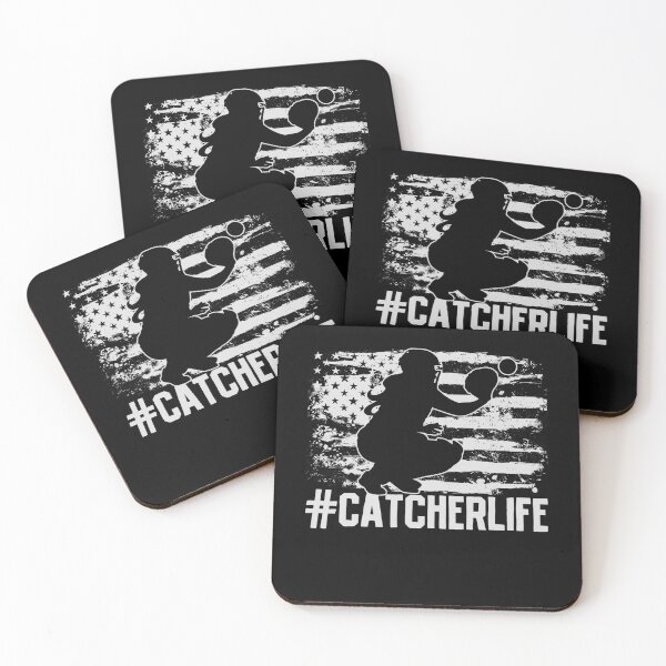 Item preview, Catcher American Flag Softball Player Vintage designed and sold by CreativeGiftShp.