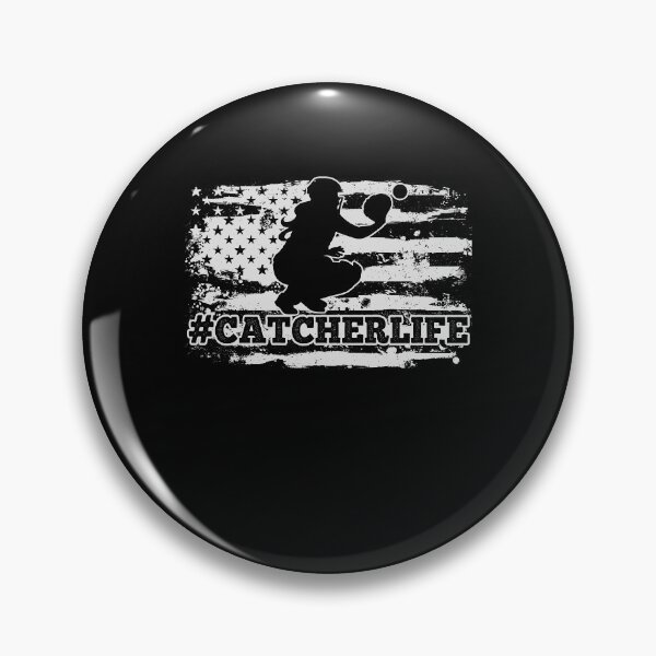 Item preview, Catcher USA Flag Softball Player Vintage designed and sold by CreativeGiftShp.