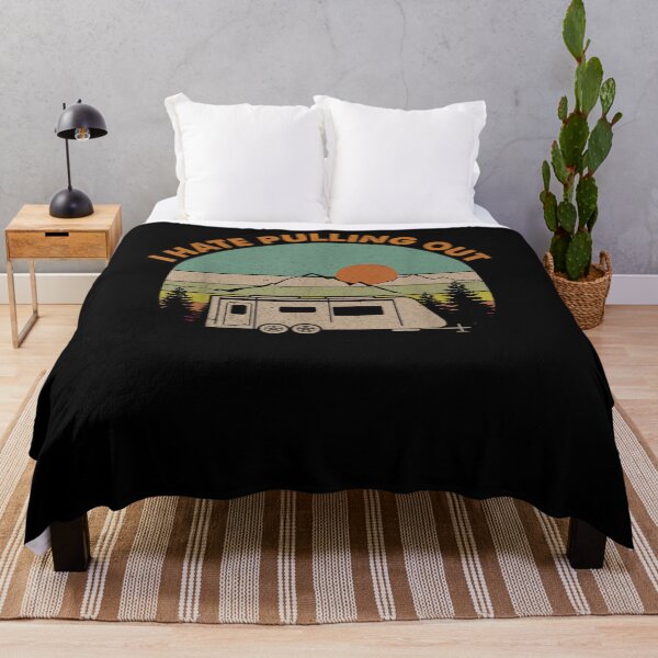 Item preview, Retro Vintage Mountains Rv Camping I Hate Pulling Out Funny designed and sold by maizreo.