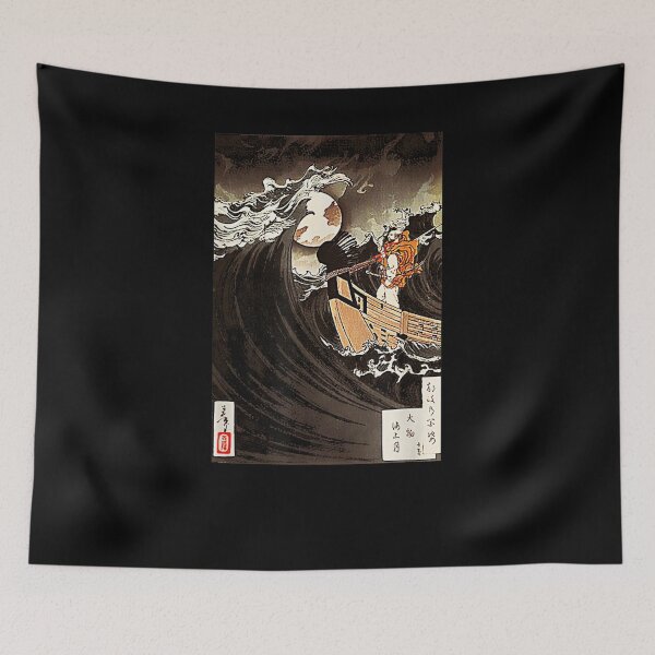 Item preview, Big Wave Sailor Boat At Japanese Bay 100 Aspects Of Moon designed and sold by anniet33.