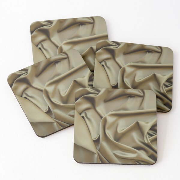 Item preview, Delicate gold silk waved fabric designed and sold by Lukasz Szczepanski.