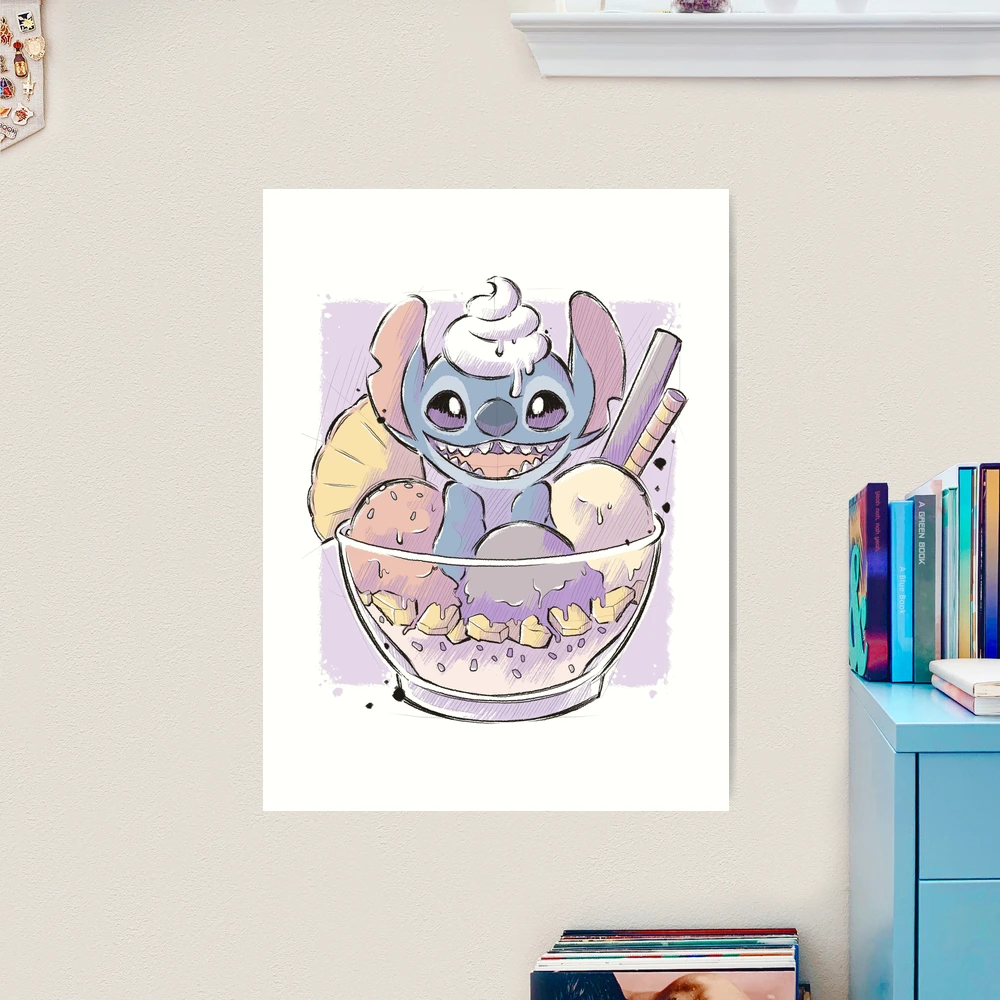 Stitch Ice Cream Poster for Sale by xMorfina