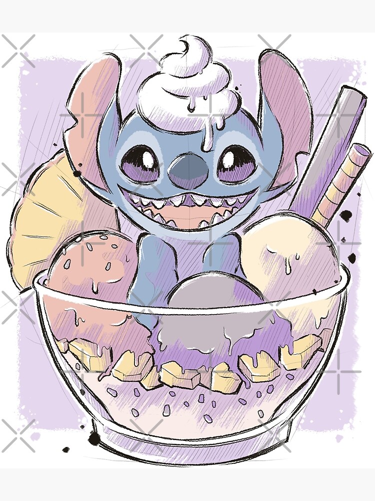 Cute Stitch Art Print