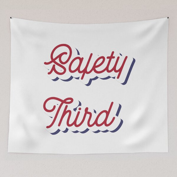 Item preview, Celebrating 4th July Safety Third - Red & White Edition designed and sold by Non-Believer.