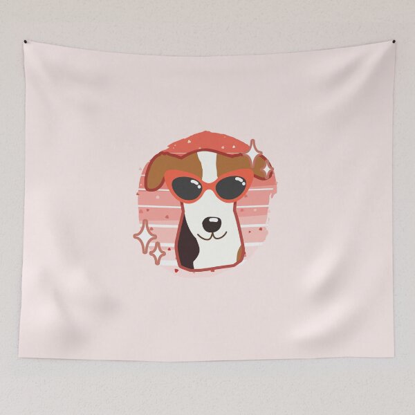 Item preview, Cute Dog Wearing Sunglasses designed and sold by sunnyxvibesss.