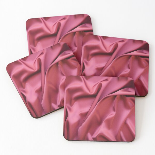 Item preview, Delicate red silk waved fabric designed and sold by Lukasz Szczepanski.