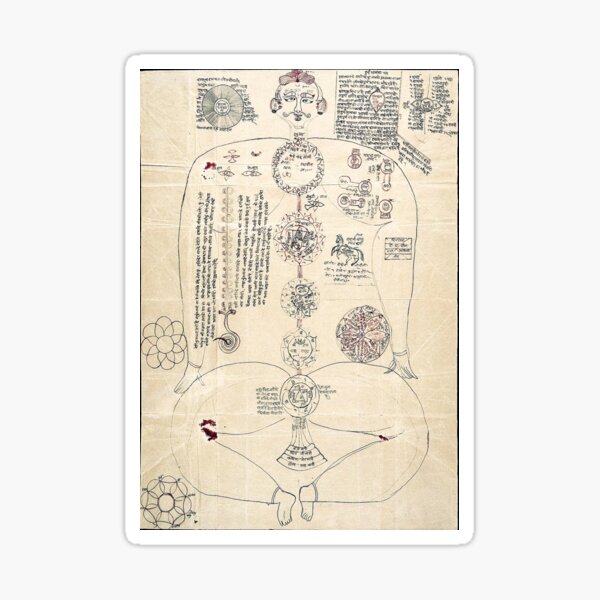Kundalini Power - Indic Manuscript 347 Sticker