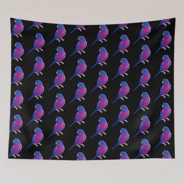 Item preview, Bisexual Pride Budgie designed and sold by AdoraBirdArt.