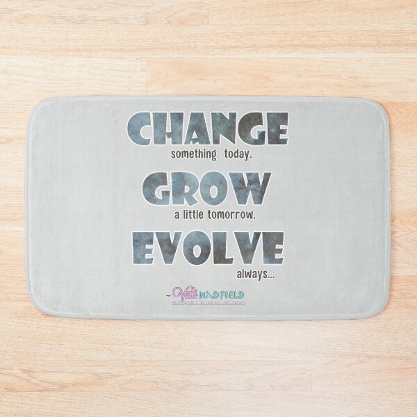 Item preview, Change Grow Evolve : Inspirational Quote - Bold font Blue Grey Brown Grunge texture ~ Vicki Hadfield designed and sold by Printable Pressies.