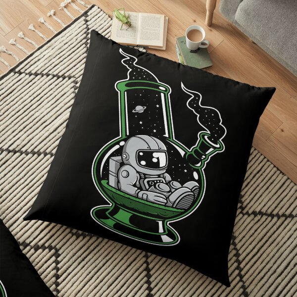 Astronaut Bong Cartoon Character Floor Pillow