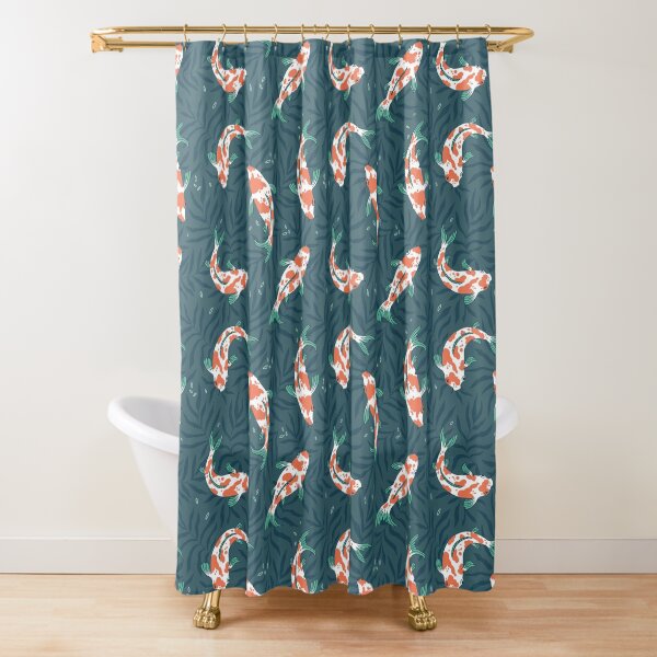 Koi carp fish Art print Shower Curtain