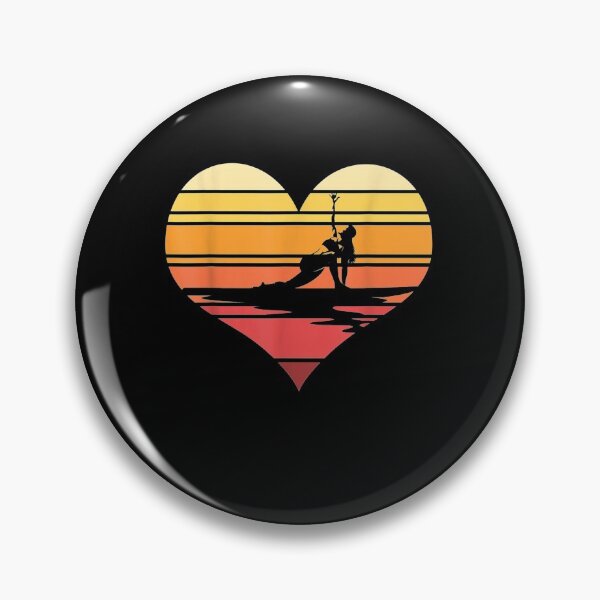Item preview, Retro Yoga Heart Stand Up Paddler Paddleboarding Sup designed and sold by anniet33.