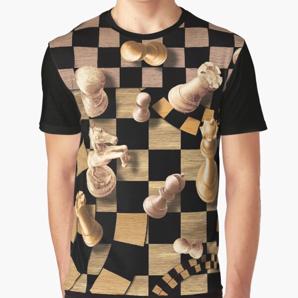 Chess Abstract Art - wooden textures Graphic T-Shirt