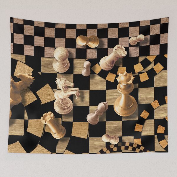 Item preview, Chess Abstract Art - wooden textures designed and sold by k9printart.