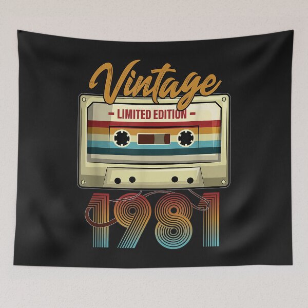 Item preview, Vintage 1981 40th birthday cassette tape for men women Bday designed and sold by sara4ly.