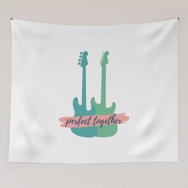 Item preview, Perfect Together Bass and S-Style Guitar Silhouette designed and sold by nightsworthy.