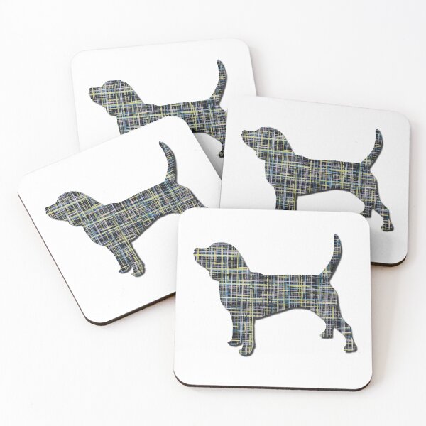 Item preview, I Love My Beagle Grid Dog Silhouette  designed and sold by AMSonArt.