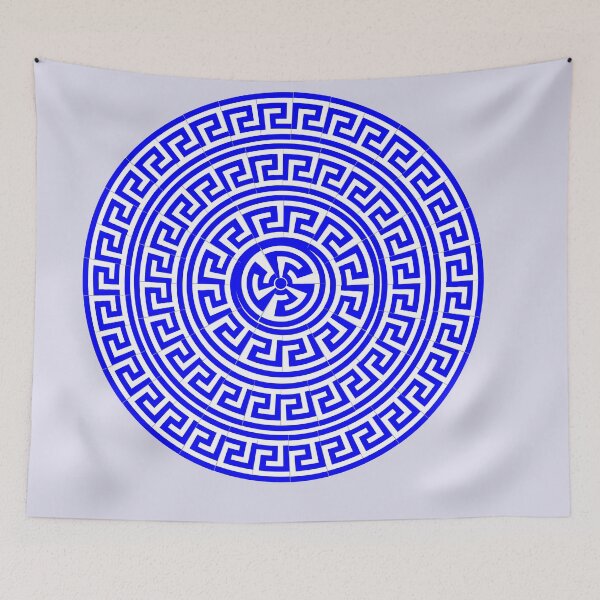 Item preview, Greek key Meander  pattern in a FUN circle PATTERN designed and sold by dionysusgk555.