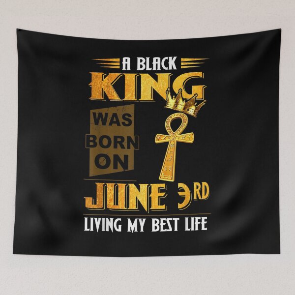 Item preview, Mens A Black King Was Born On June 3rd Living My Best Life designed and sold by maizreo.