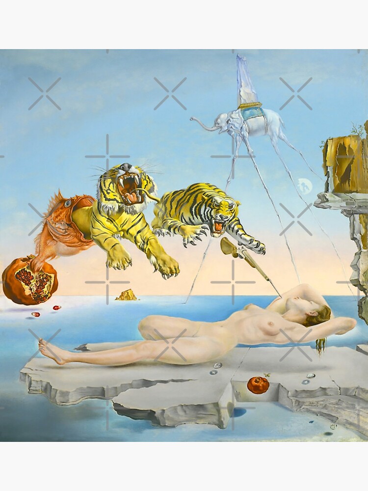 Discover Dream Caused by the Flight of a Bee Around a Pomegranate a Second Before Awakening- SALVADOR DALI' Premium Matte Vertical Poster