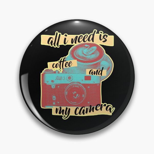 Item preview, all i need is coffee and my camera retro style designed and sold by syfufi.