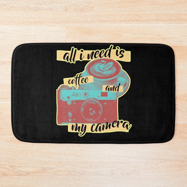 Item preview, all i need is coffee and my camera retro style designed and sold by syfufi.