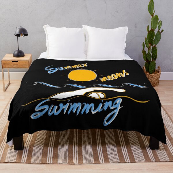 Item preview, Summer means swimming - hand drawn chalkboard design designed and sold by Tanuja Sharma.