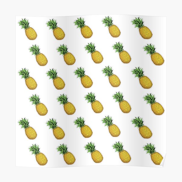 Pineapple Emoji Posters Redbubble