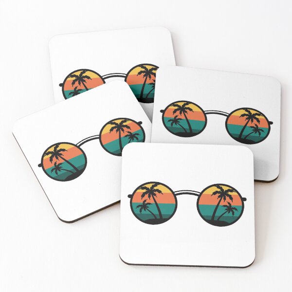 Item preview, Retro vintage sunset palm trees sunglasses designed and sold by Apoorv Choudhary.