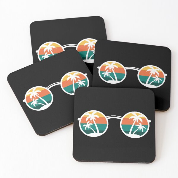 Item preview, Retro vintage sunset palm trees sunglasses designed and sold by Apoorv Choudhary.
