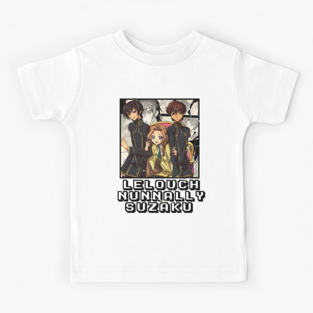 Code Geass Lelouch Suzaku Nunnally Kids T Shirt For Sale By Anime Dude Redbubble