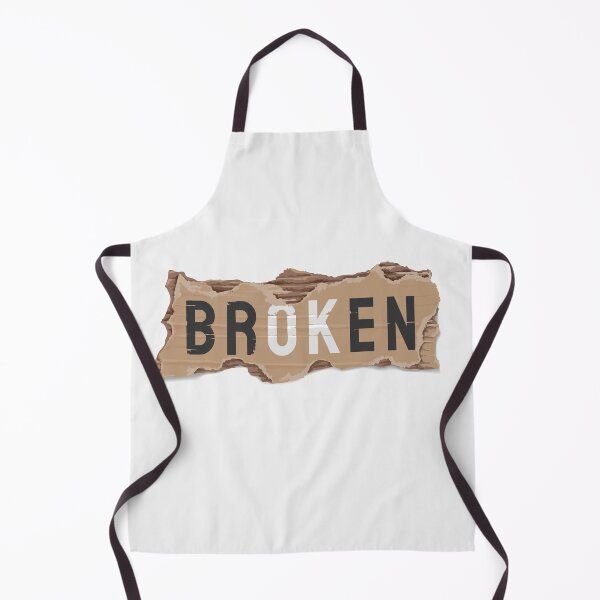 Item preview, Broken OK Slogan Piece Ripped Cardboard Illustration designed and sold by Peekonet.
