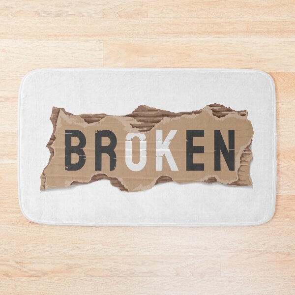 Item preview, Broken OK Slogan Piece Ripped Cardboard Illustration designed and sold by Peekonet.