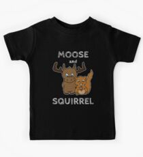 Moose and squirrel with text Kids T-Shirt