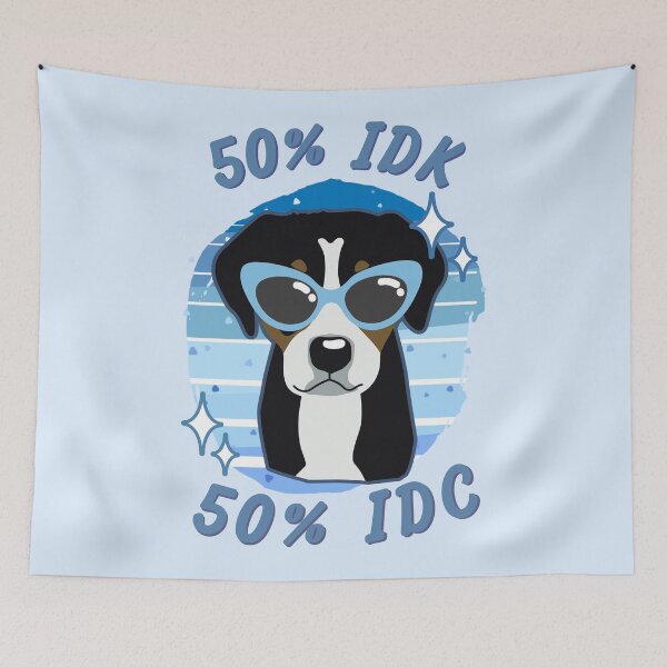 Item preview, 50% IDK 50%IDC Doberman Wearing Sunglasses designed and sold by sunnyxvibesss.