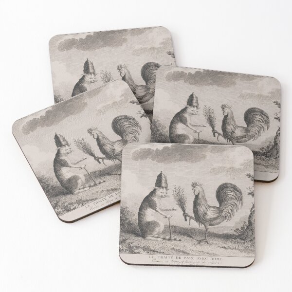 Item preview, Le traité de paix avec Rome - Pope Cat and Rooster Napoleon (1797) designed and sold by Karcer.