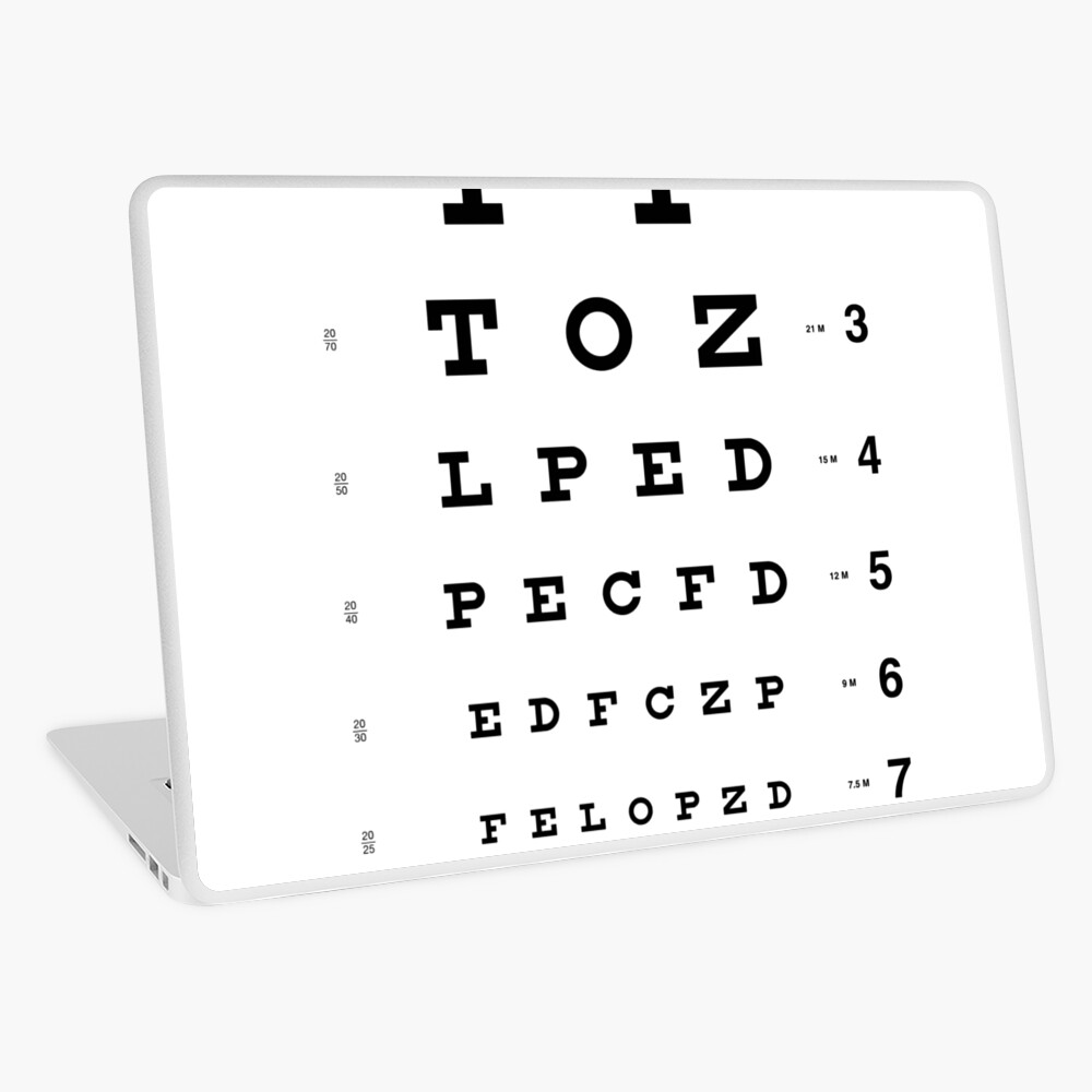 visual acuity test chart