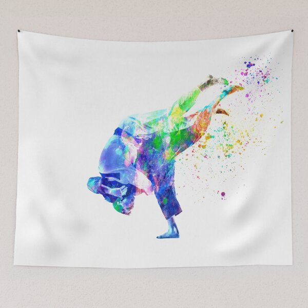Item preview, Judo martial art in watercolor designed and sold by paulrommer.