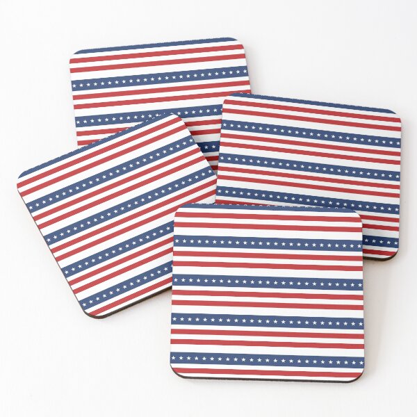 Item preview, Red White and Blue Stripes and Stars 4th Of July designed and sold by ILLYL Creatives.