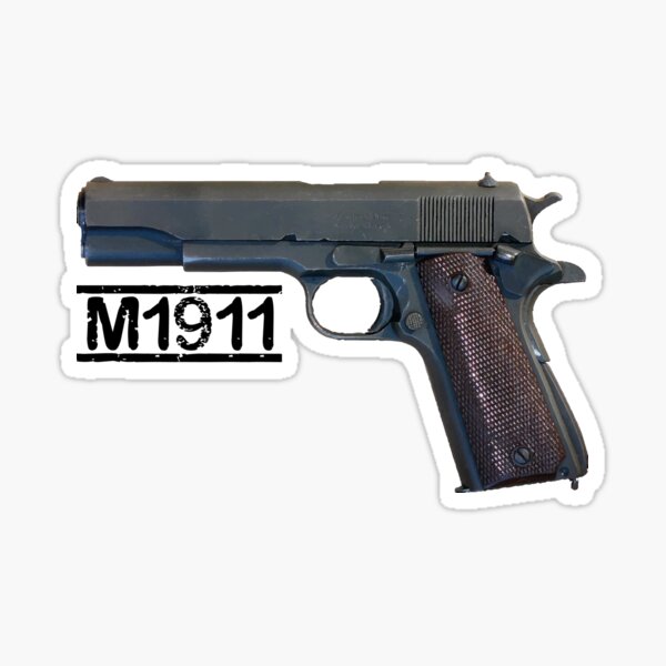 .45 Vinyl Decal Sticker Car Window Wall Bumper Hand Gun Ammo M1911 ACP Pistol 