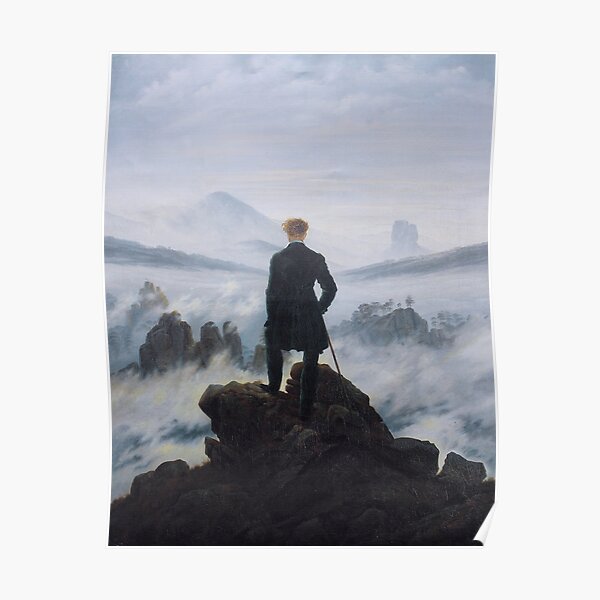 Wanderer above the sea of fog, painting by Friedrich Poster