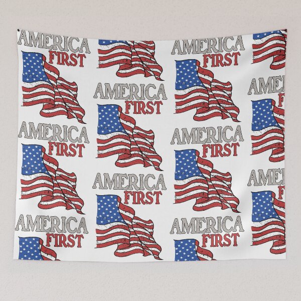 Artikelvorschau, Amerika zuerst USA amerikanische Patriotenflagge Memorial Day Vintage entworfen und verkauft von marcek.