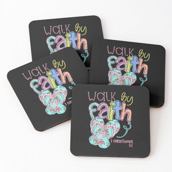 Item preview, Walk by Faith Flip Flops Tshirt 2 Corinthians 57 Christian designed and sold by sara4ly.