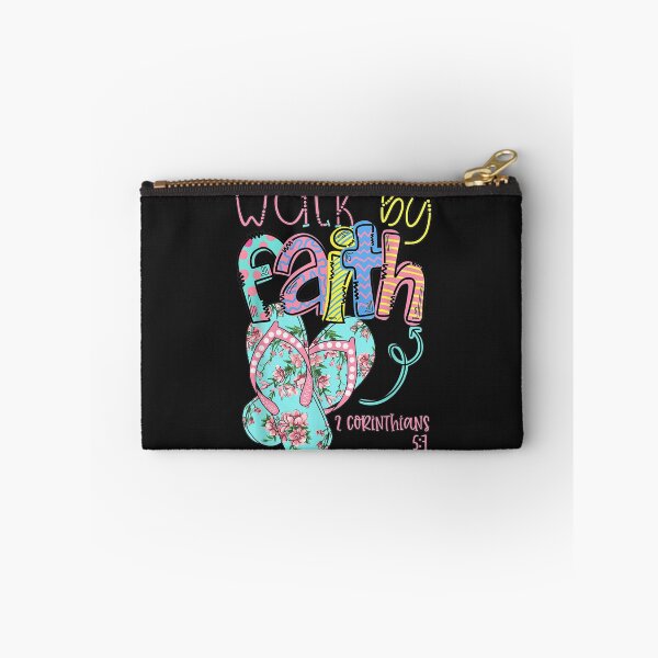 Item preview, Walk by Faith Flip Flops Tshirt 2 Corinthians 57 Christian designed and sold by sara4ly.