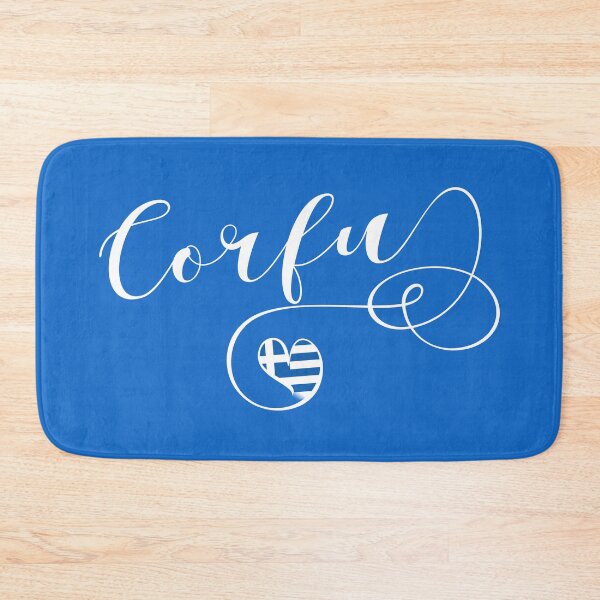 Item preview, Corfu Heart Flag, Greece, Greek Islands, Kerkyra designed and sold by Celticana.