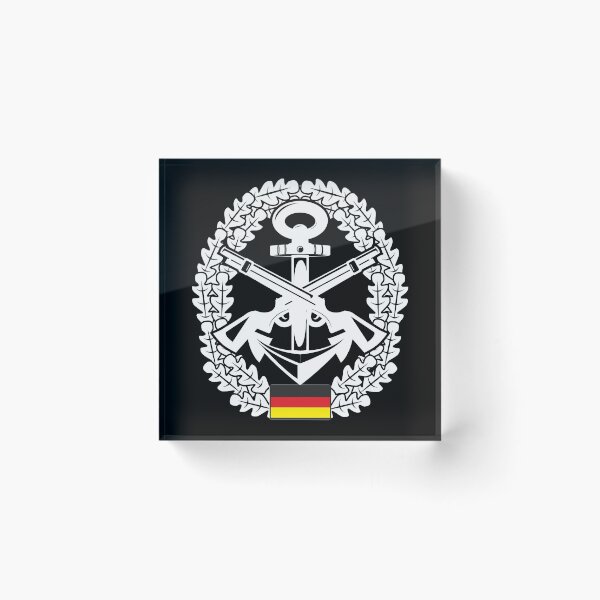 Item preview, Beret badge Bundeswehr marine security white designed and sold by Justode.
